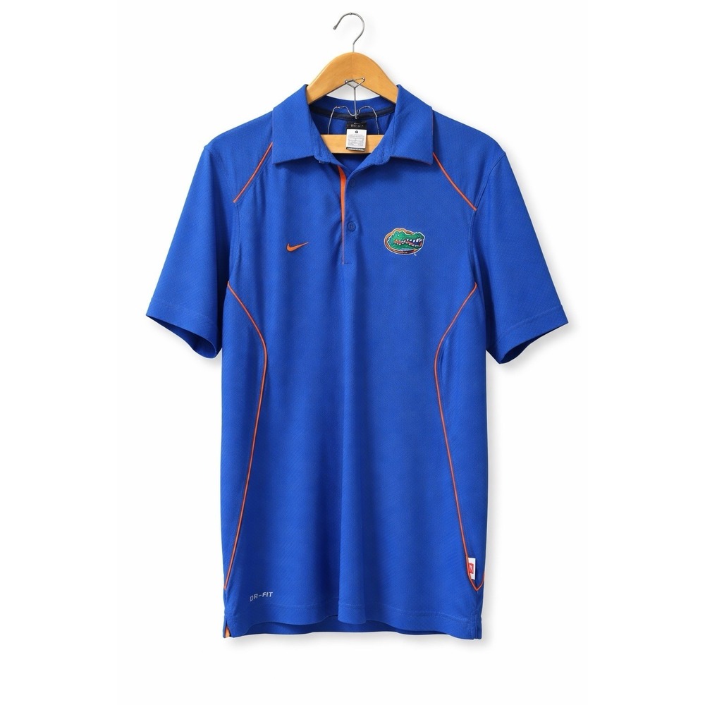 Nike Dri-FIT Florida Gators Polo Shirt Blue Small NCAA UF Embroidered S Tops
